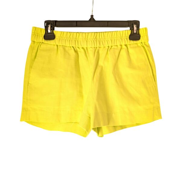 J Crew Factory Womens 3" Boardwalk Shorts Neon Green Pull On Sz 2 NWT Summer - Picture 1 of 5